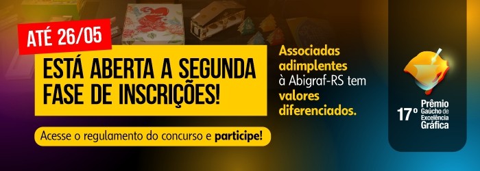 Segunda fase de inscrições do 17º Prêmio Gaúcho Abigraf